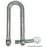 Long shackle with captive pin AISI 316 8 mm