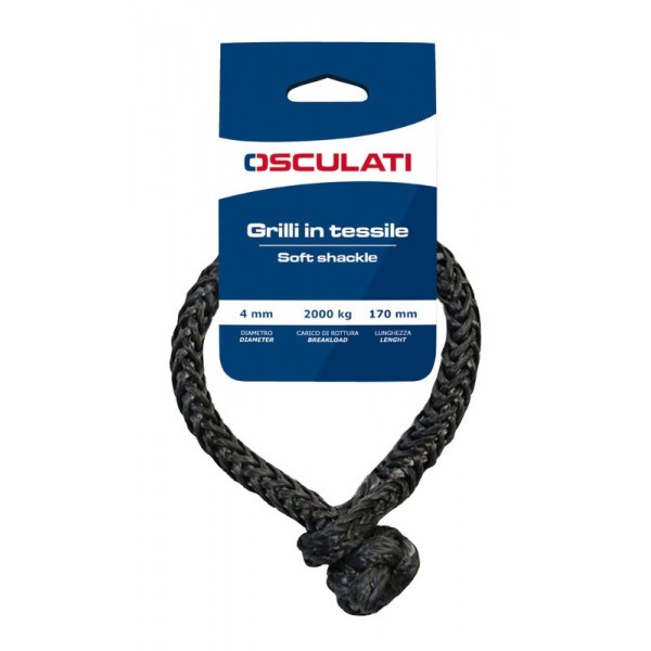 Heavy-duty grey textil shackle 3 mm (2 pcs.) - N°2 - comptoirnautique.com 