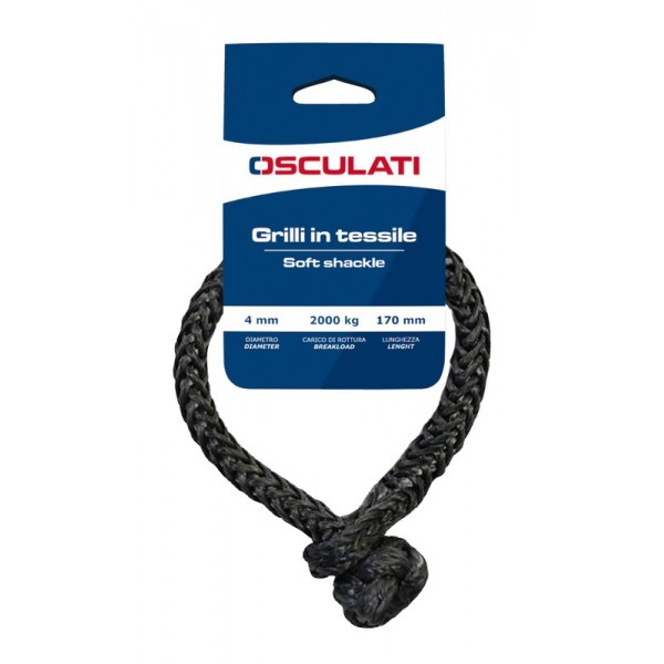 Grillete textil gris de alta resistencia 6 mm - N°2 - comptoirnautique.com