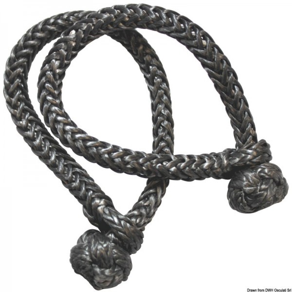 Black Dyneema shackle - 4 mm - N°1 - comptoirnautique.com