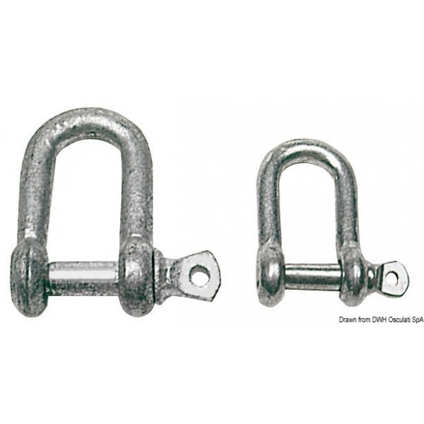 5 mm galvanized steel shackle - N°1 - comptoirnautique.com