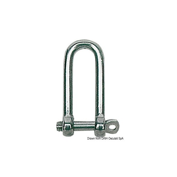 Manille longue AISI 316 4 mm  - N°1 - comptoirnautique.com