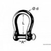 Grillete de lira de acero galvanizado de 16 mm - N°2 - comptoirnautique.com