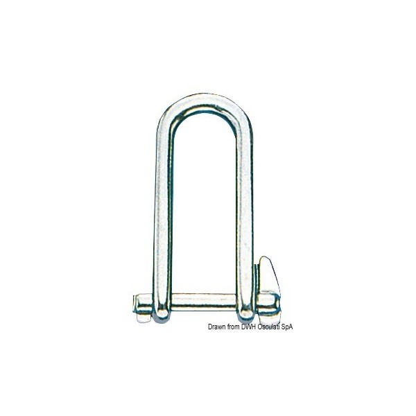 AISI 316 5 mm trigger lock shackle - N°1 - comptoirnautique.com