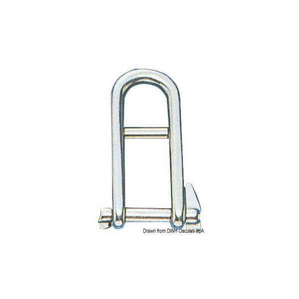 AISI 316 5mm locking shackle and stop bar - N°1 - comptoirnautique.com