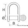 4 mm stainless steel short drawn shackle - N°2 - comptoirnautique.com