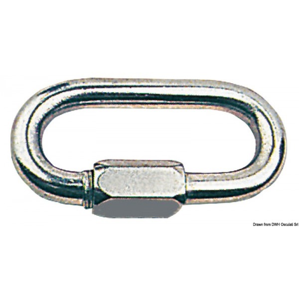 Carabiner with screw opening AISI 316 4 mm - N°1 - comptoirnautique.com 