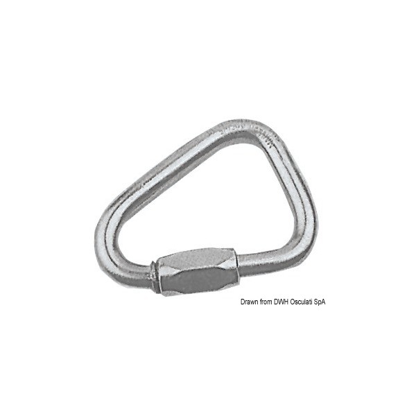 Moschettone Delta in acciaio inox con apertura a vite da 3,5 mm - N°1 - comptoirnautique.com