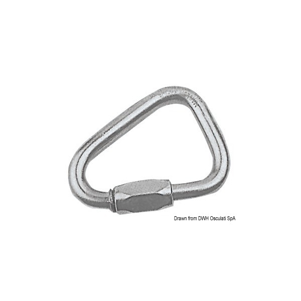 Mosquetón Delta de acero inoxidable con abertura para tornillo de 3,5 mm - N°1 - comptoirnautique.com 