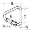 Mosquetão Delta em aço inoxidável com abertura roscada de 3,5 mm - N°2 - comptoirnautique.com