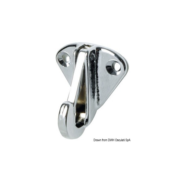 AISI 316 base plate with 5 mm base hook - N°1 - comptoirnautique.com 