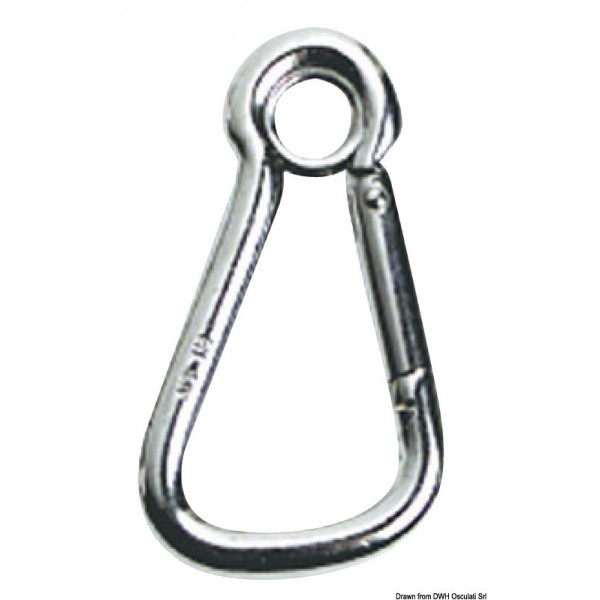 AISI 316 carabiner with large 10 mm eye - N°1 - comptoirnautique.com 