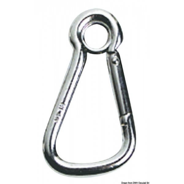 Moschettone in AISI 316 con occhiello da 23 mm - N°1 - comptoirnautique.com