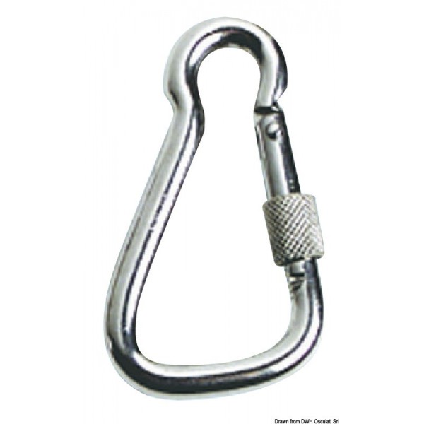 Mosquetón AISI 316, grande, anillo de seguridad de 23 mm - N°1 - comptoirnautique.com 