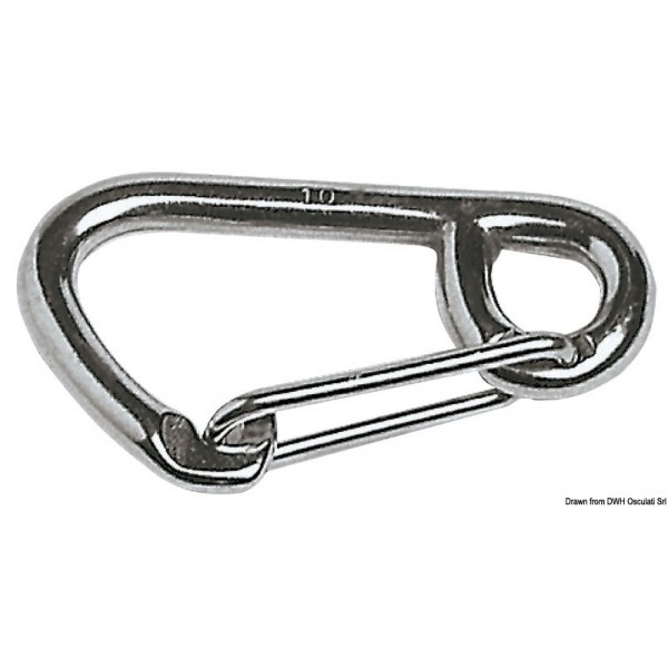 AISI 316 carabiner, large diameter 80 mm - N°1 - comptoirnautique.com 