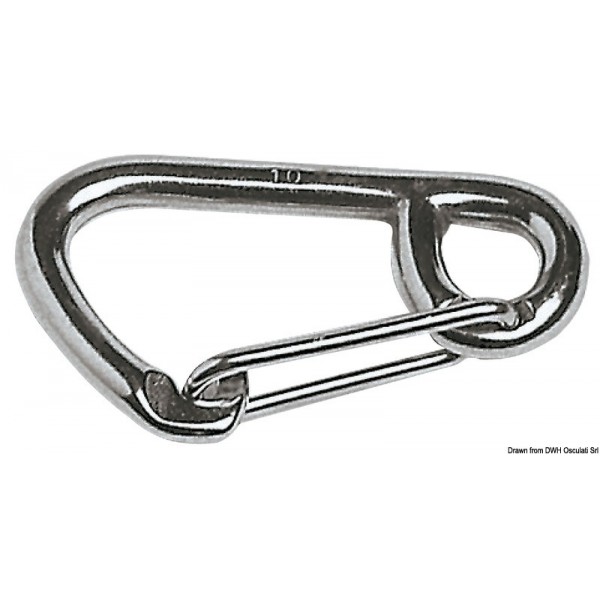 Moschettone in AISI 316, diametro grande 80 mm - N°1 - comptoirnautique.com