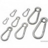 Moschettone in AISI 316 lucidato con occhiello da 4 mm