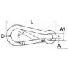 Karabinerhaken AISI 316 poliert mit Auge 4 mm - N°2 - comptoirnautique.com