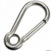 Gancio a moschettone montato in superficie con occhiello in AISI 316 da 5 mm - N°3 - comptoirnautique.com