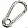 Gancio a moschettone montato in superficie con occhiello in AISI 316 da 6 mm - N°3 - comptoirnautique.com