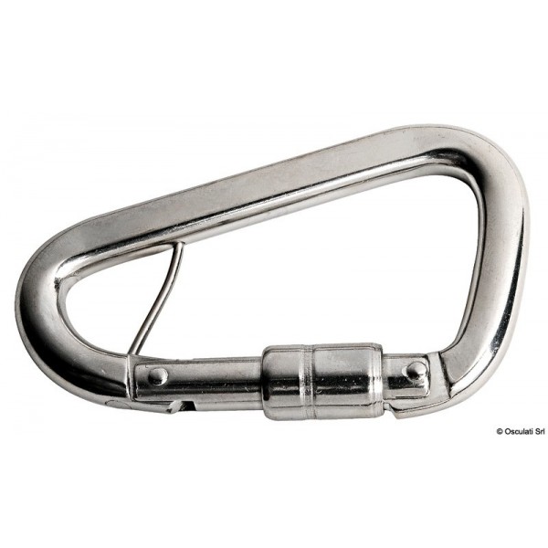 Moschettone in acciaio inox per imbracatura di sicurezza da 100 mm - N°1 - comptoirnautique.com