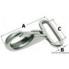 Moschettone in AISI 316 per reggia 48x25 mm - N°1 - comptoirnautique.com