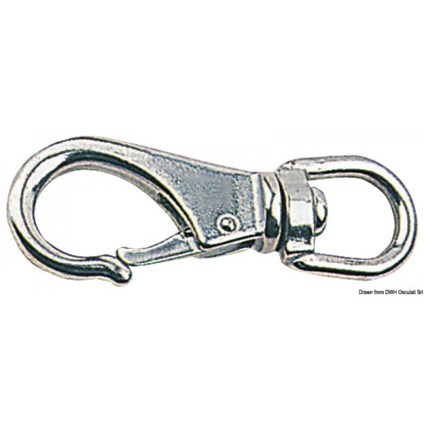 AISI 316 carabiner with swivel 69 mm - N°1 - comptoirnautique.com