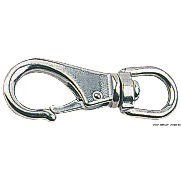 Moschettone in AISI 316 con girella 69 mm - N°1 - comptoirnautique.com