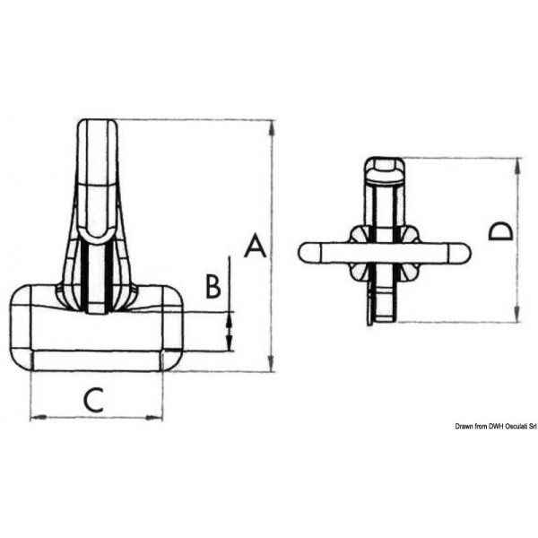 Edelstahlkarabiner mit Abzug für 25 mm Gurtband - N°2 - comptoirnautique.com