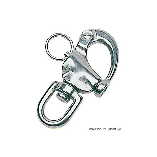 Carabiner for AISI 316 128 mm swivel-eye spinnaker - N°1 - comptoirnautique.com 