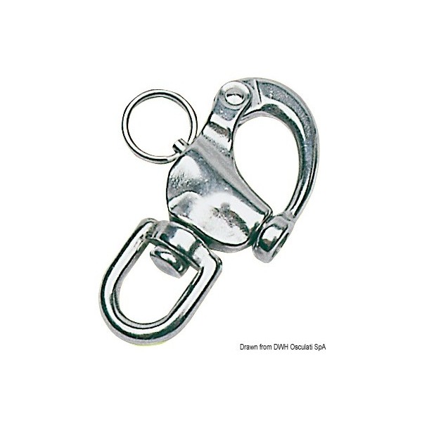 Moschettone per occhiello girevole AISI 316 128 mm - N°1 - comptoirnautique.com