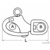 Mosquetão para espigão giratório AISI 316 de 128 mm - N°2 - comptoirnautique.com 