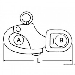 Carabiner for AISI 316 70...