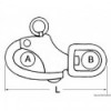 Moschettone per spinnaker ad occhiello girevole AISI 316 70 mm - N°2 - comptoirnautique.com
