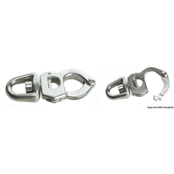 Moschettone a scatto in AISI 316 127 mm - N°1 - comptoirnautique.com