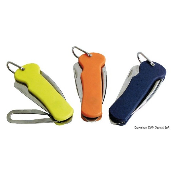 Coltello da vela con manico in plastica giallo - N°1 - comptoirnautique.com
