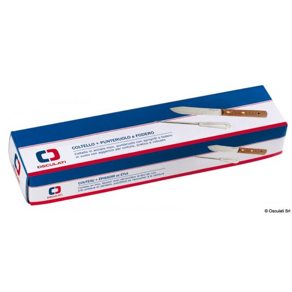 Kit: coltelli in acciaio inox con custodia in pelle pinoche - N°2 - comptoirnautique.com
