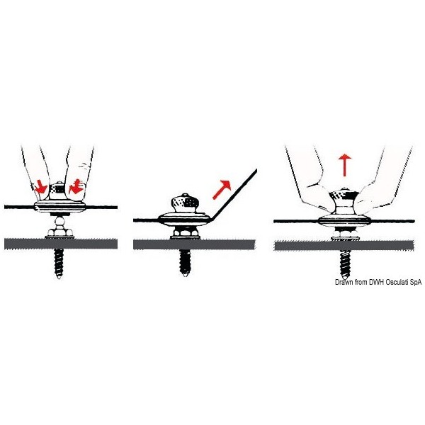 Bouton mâle Loxx à frette moletée  - N°2 - comptoirnautique.com