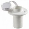 Base per pennone in plastica per montaggio a incasso 2 contatti bianco