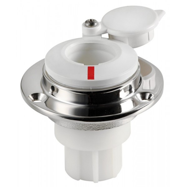 Base dritta da incasso in acciaio inox, rimovibile, bianca - N°1 - comptoirnautique.com
