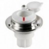 Base dritta da incasso in acciaio inox, rimovibile, bianca