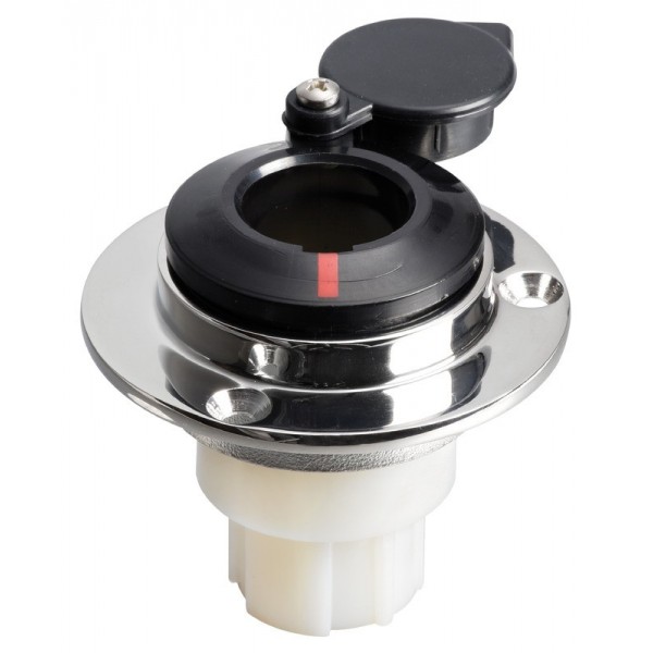 Base in acciaio inox, diritta, da incassare, rimovibile, nera - N°1 - comptoirnautique.com