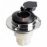 Base in acciaio inox, diritta, da incassare, rimovibile, nera