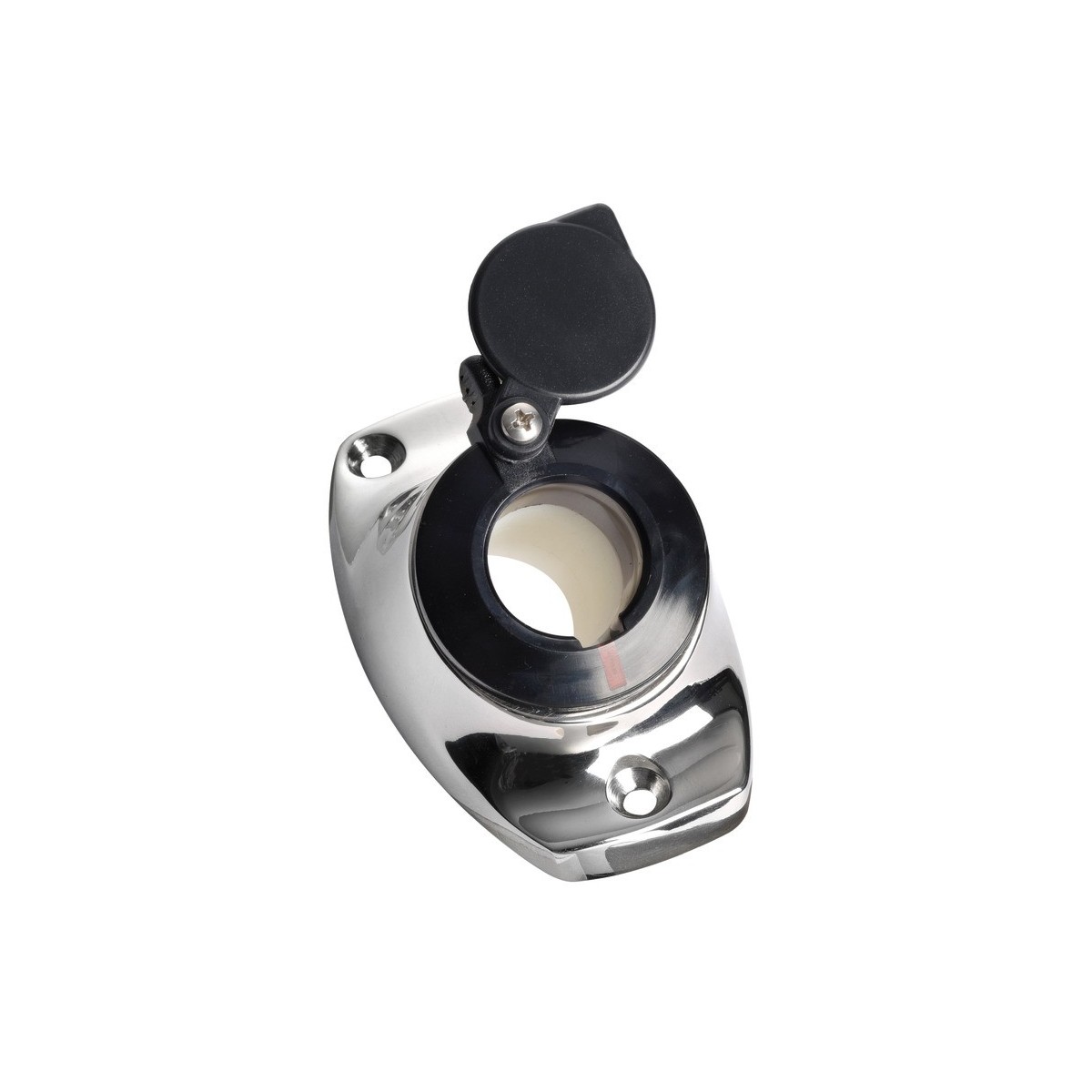 Osculati Angular stainless steel base recessed removable shaft black ...