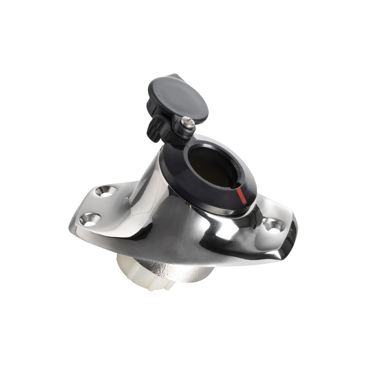 Osculati Angular stainless steel base recessed removable shaft black ...