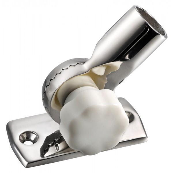 Base regolabile in acciaio inox con pomello bianco - N°1 - comptoirnautique.com