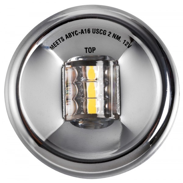 Luce di poppa LED Mouse di poppa in acciaio inox rotondo - N°1 - comptoirnautique.com