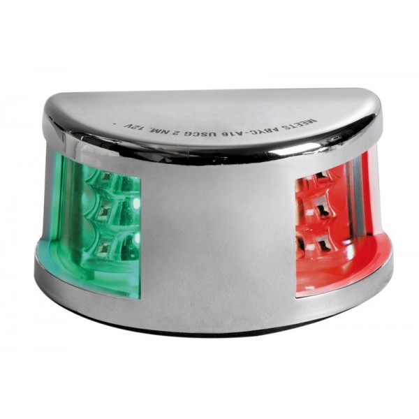 Luce di navigazione a LED bicolore Alloggiamento in acciaio inossidabile del mouse Deck - N°1 - comptoirnautique.com