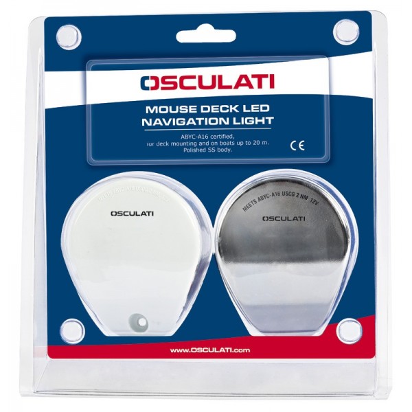 Luce di navigazione a LED bicolore Alloggiamento in acciaio inossidabile del mouse Deck - N°3 - comptoirnautique.com