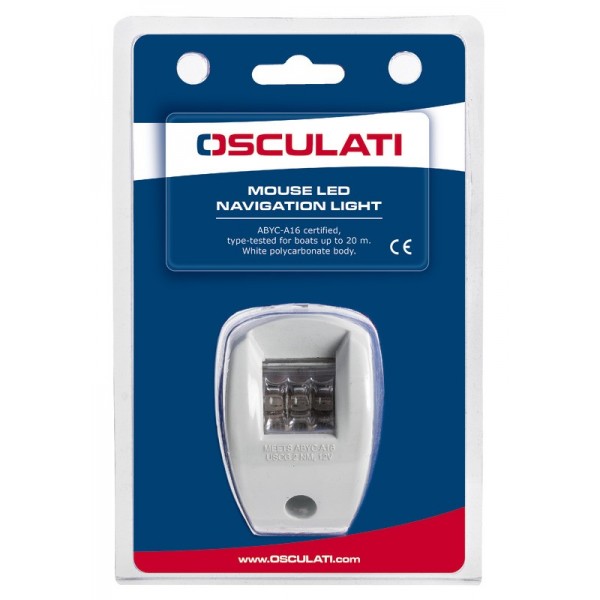 Luce di navigazione del porto LED Mouse ABS bianco - N°3 - comptoirnautique.com